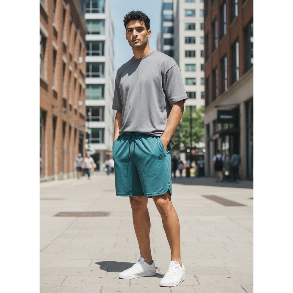 Reebok Mens RBK Core Shorts Balsam Green 3XL RBKDRY Training Relaxed Fit Workout